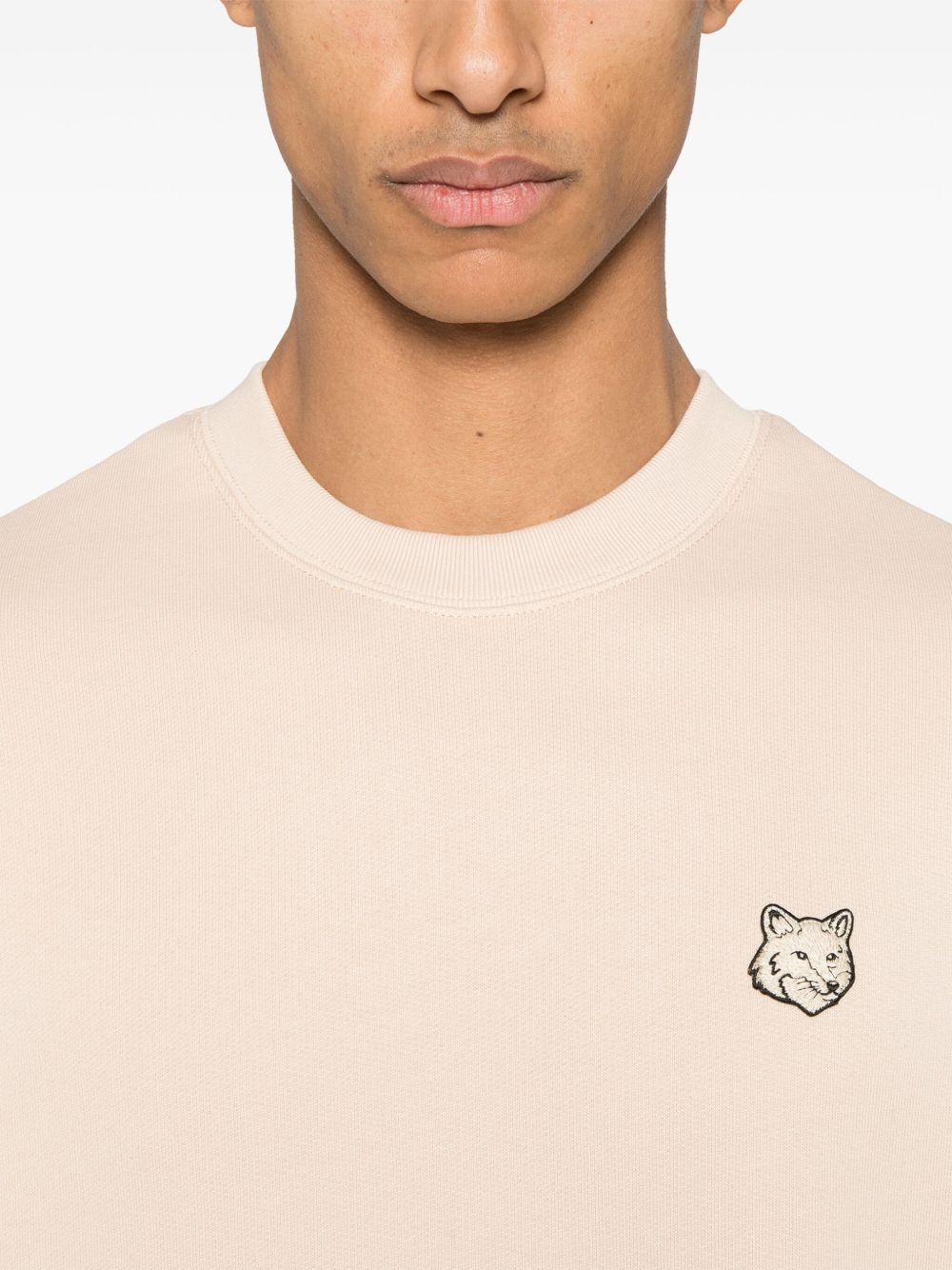 Ivory ecru cotton sweatshirt MAISON KITSUNE MM00316KM0321 P213 - Nida